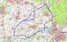 Die Karte zeigt das Sperr- und Beobachtungsgebiet auf Paderborner Kreisgebiet